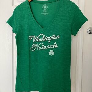 47 Green Washington Nationals V-Neck Tee